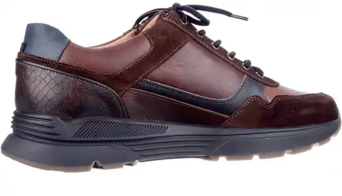 Australian cognac/zwart combi 15.1682.01 K - maat 48 veterschoen cognac/zwart combi - maat 48 Calandschoen