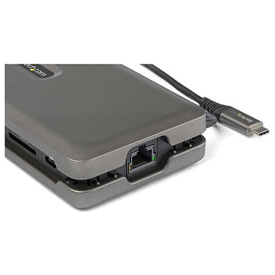 StarTech.com Adaptateur multiport USB-C vers HDMI 4K 60 Hz, Hub USB 2 ports, SD/microSD et Power Delivery 100W
