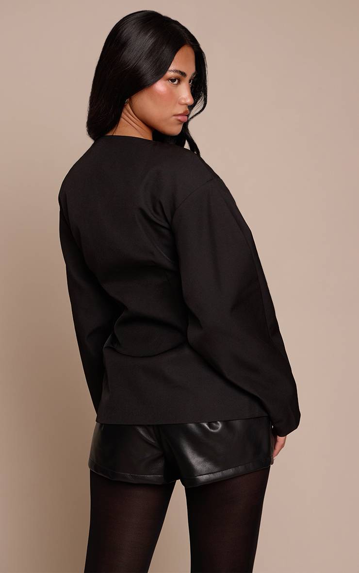 Noir Short En Synthétiquecuir