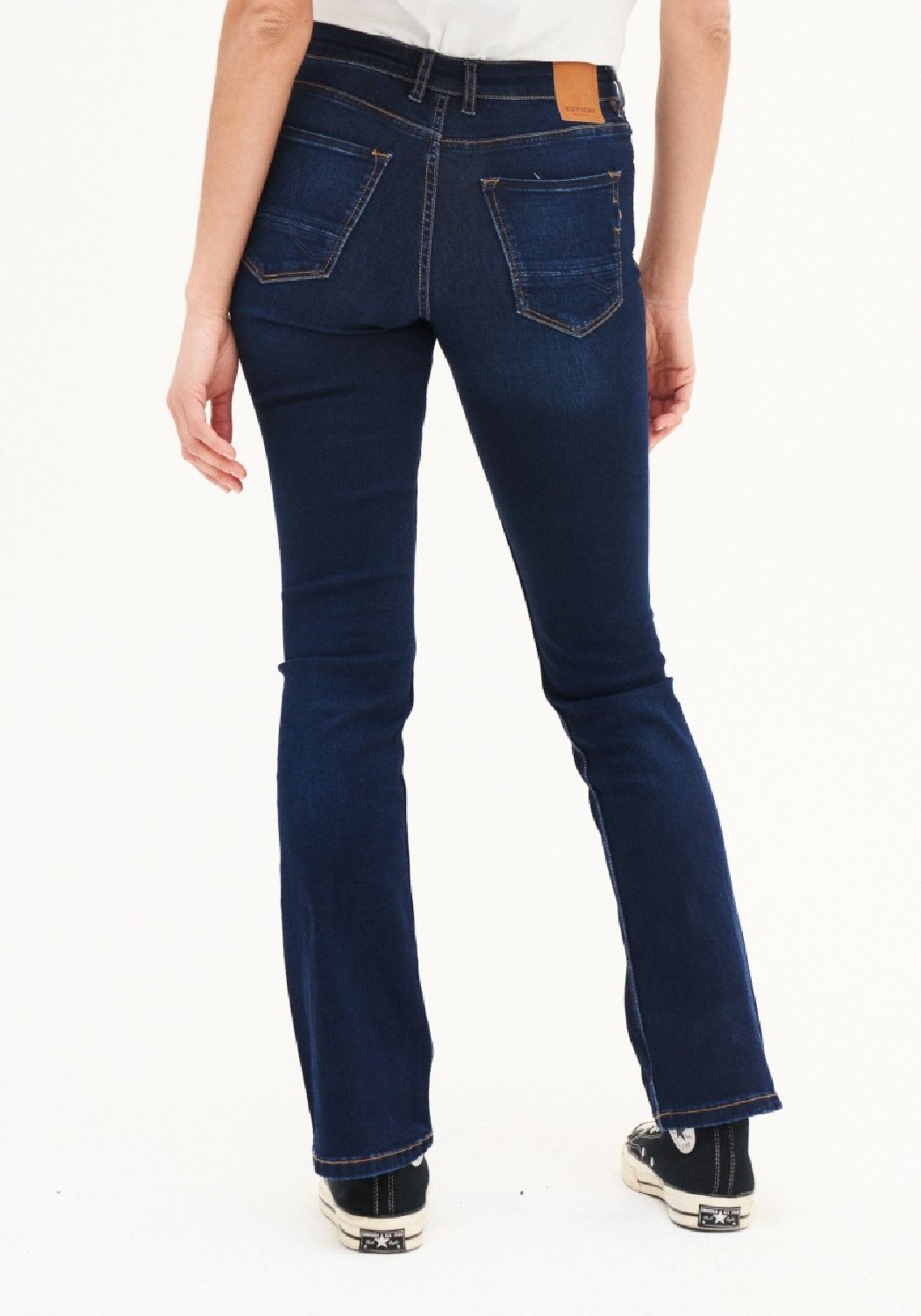 Kuyichi Damen-Jeans Amy Bootcut Herbal Blue Deep Blue