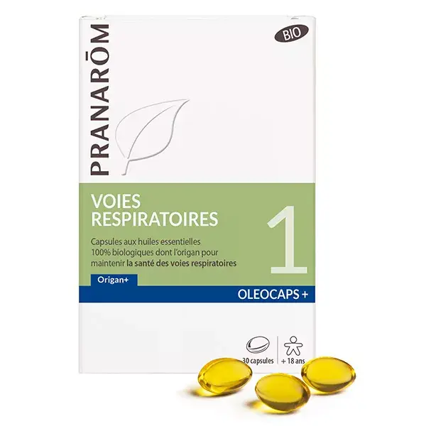 Pranarom Oleocaps 1 - Trato Respiratório Orgânico - 30 cápsulas