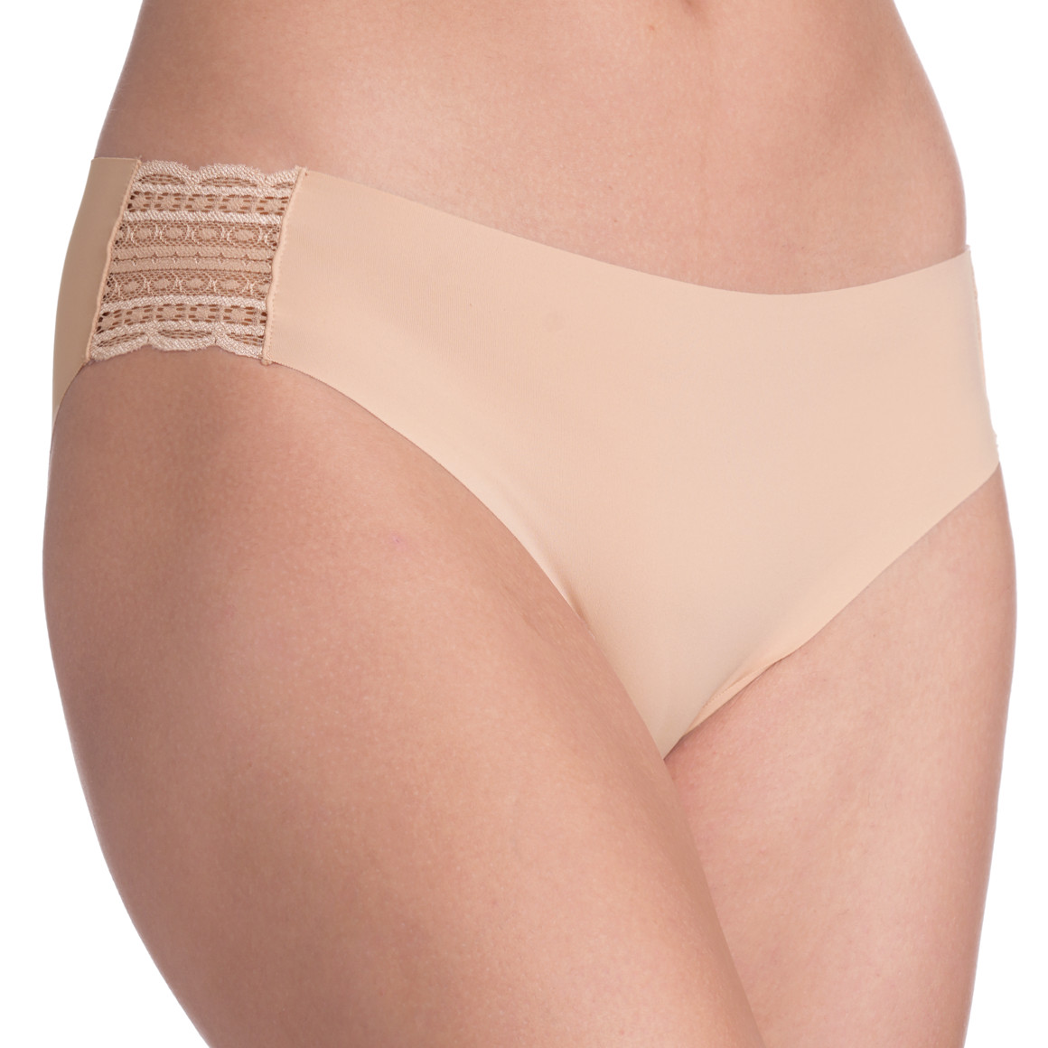 Gina Benotti 3 Damen Slips mit Spitze beige