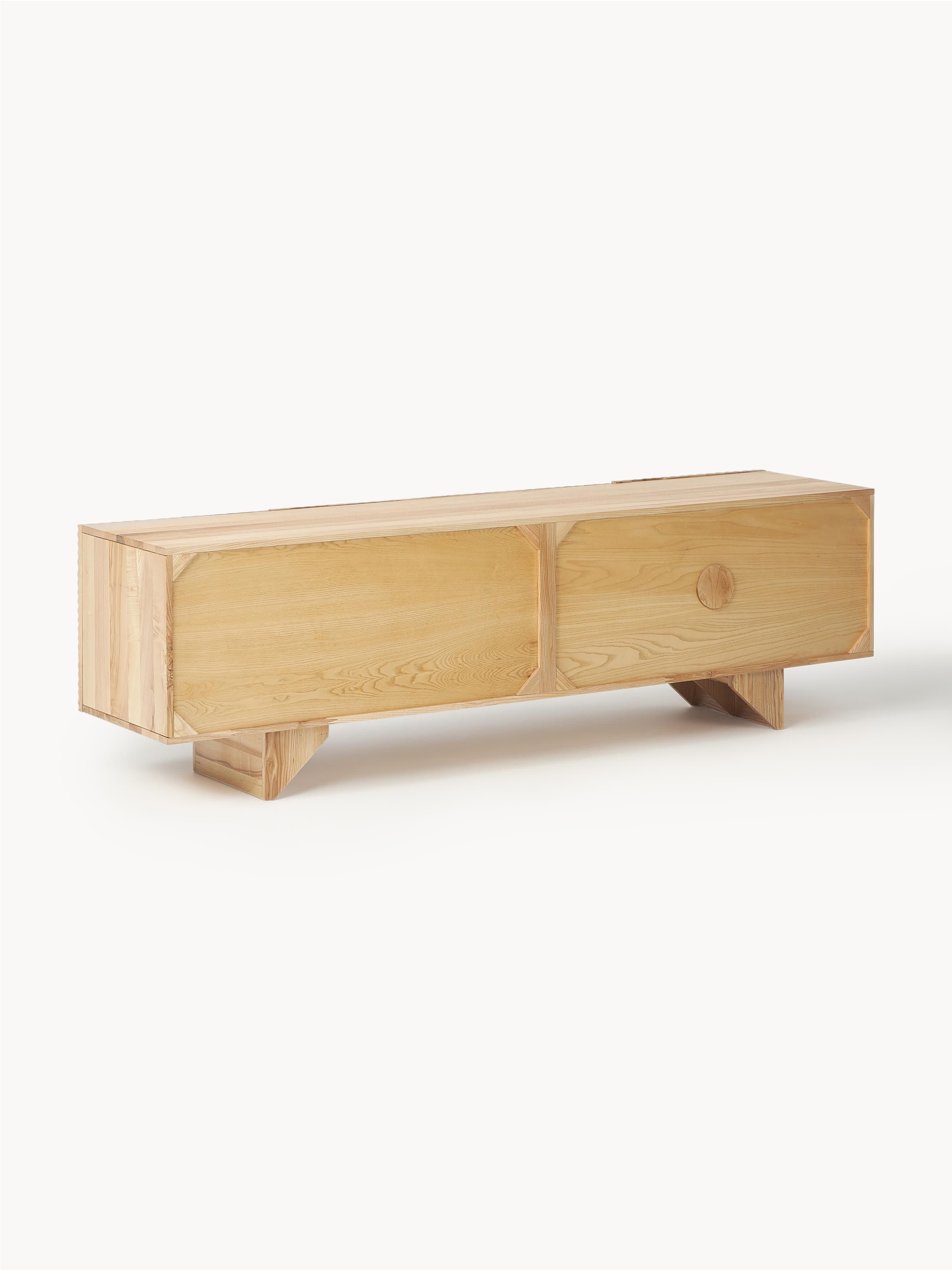 Laag dressoir van essenhout Louis