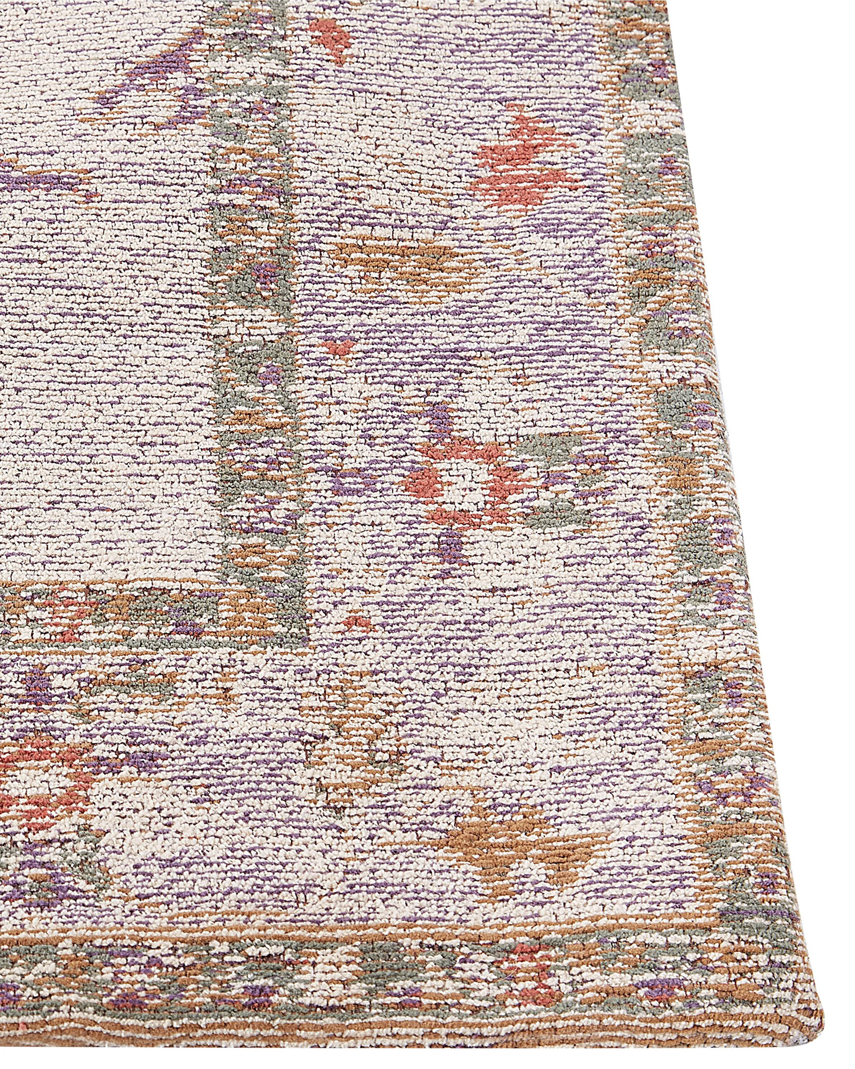 Vloerkleed YANOBA Beige 80 x 300 cm Katoen