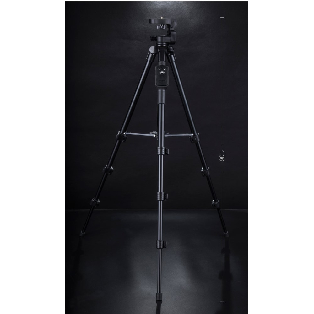 (136cm) Foto / Video Tripod Dreibein Stativ Halterung mit Fernauslöser für Smartphone / DSLR Kamera / GoPro   1/4