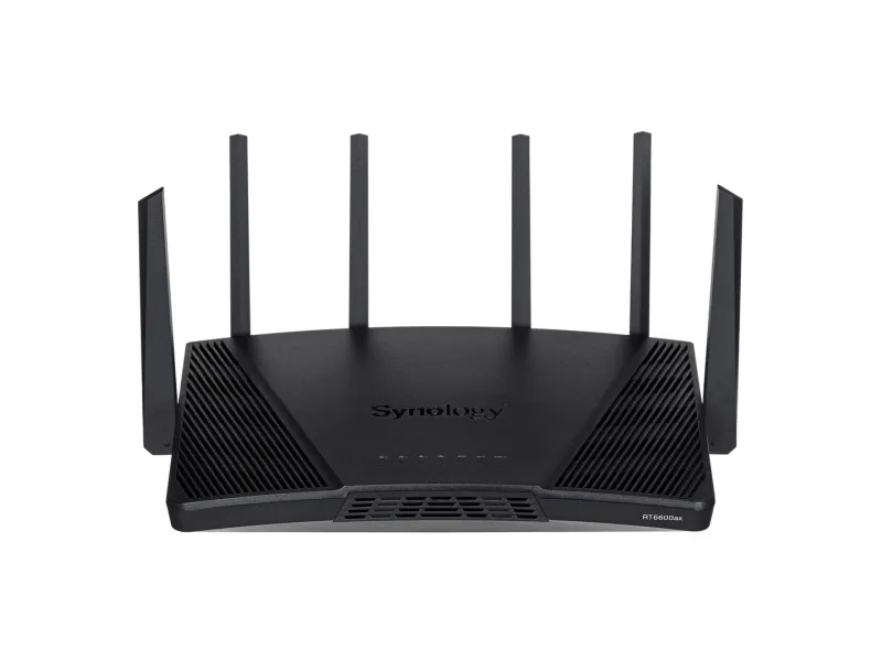 Synology RT6600AX - Trådløs router 4-port switch - 1GbE, 2.5GbE - WAN-porte: 2 - Wi-Fi 6 - Tri-Band
