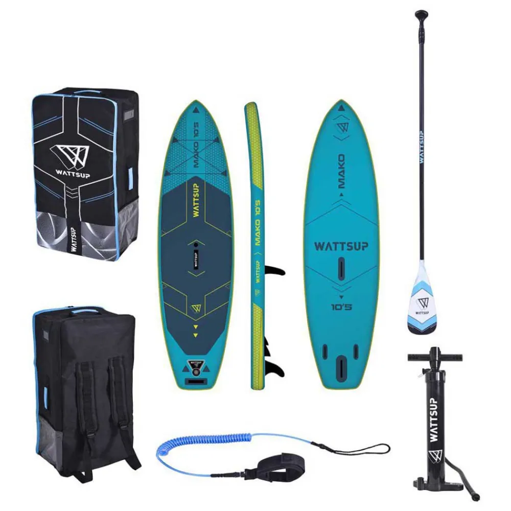 Wattsup Mako 10´5´´ Aufblasbares Paddle-Surf-Set