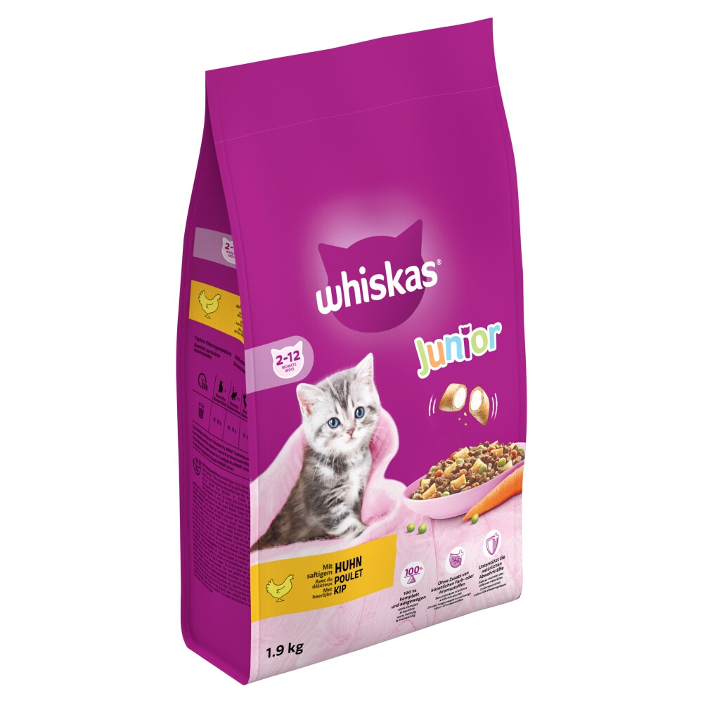 Whiskas Junior Kattenbrokken Kip1,9 kg