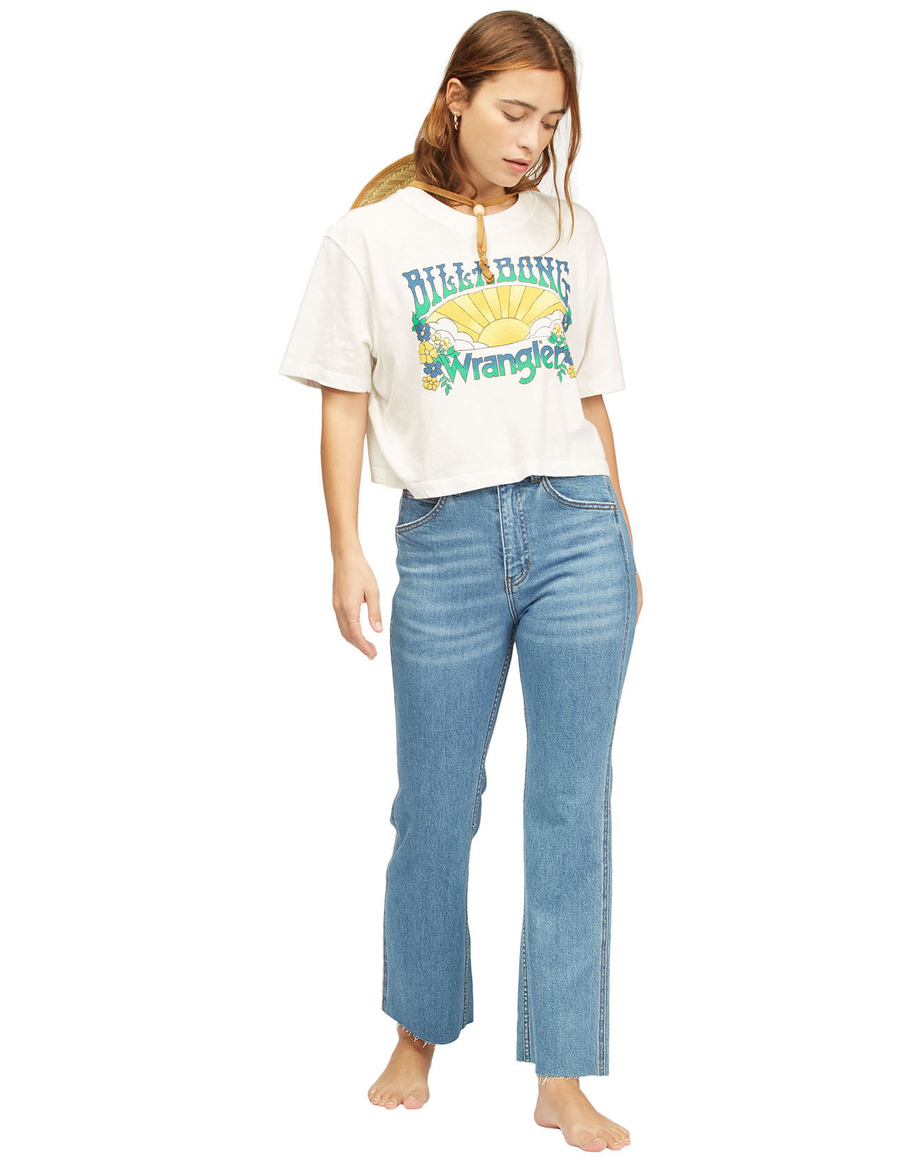 Billabong T-Shirt Billabong x Wrangler Made It blanc