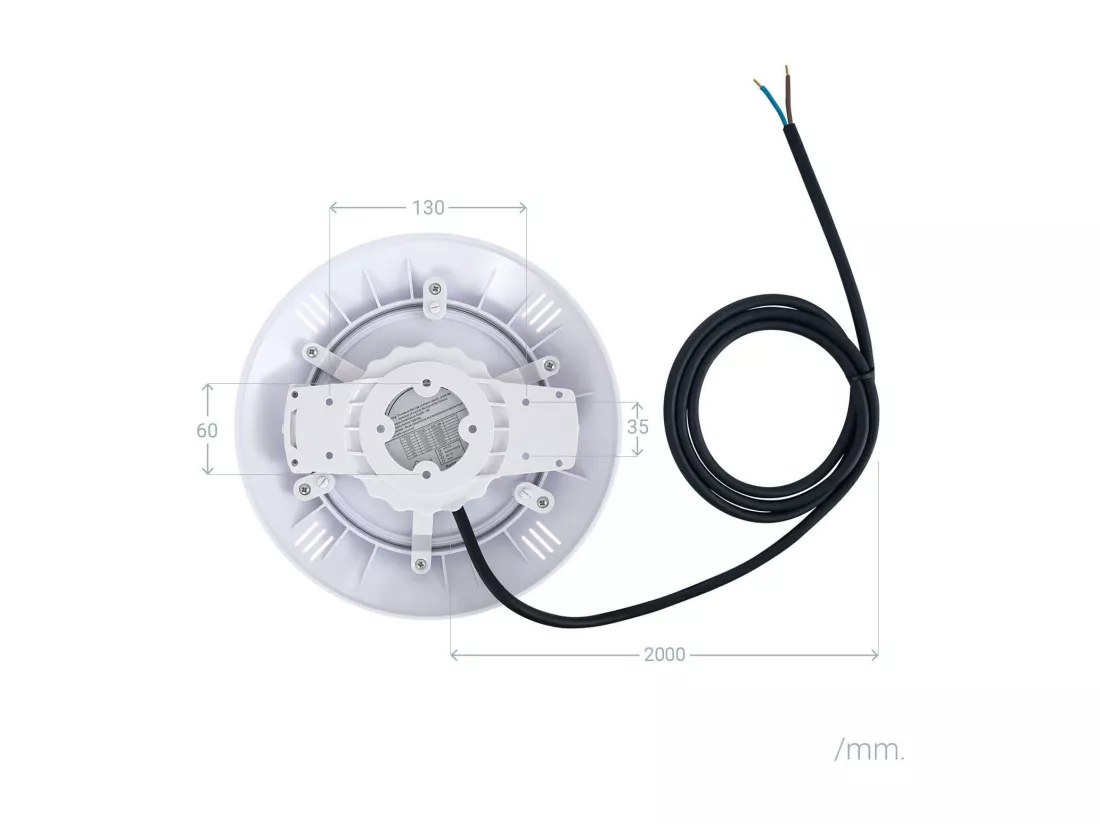 Spot LED Piscine en Saillie Submersible 12V AC/DC IP68 35W 6000K Blanc froid