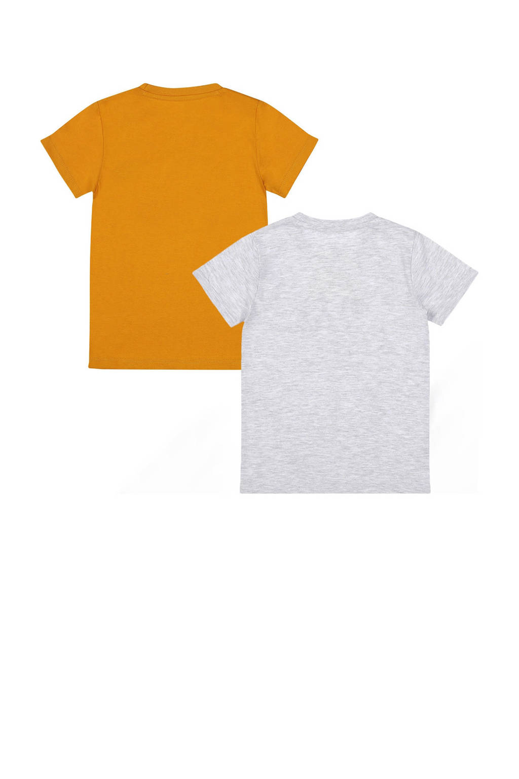 Dirkje t-shirt - set van 2 - oranje/grijs
