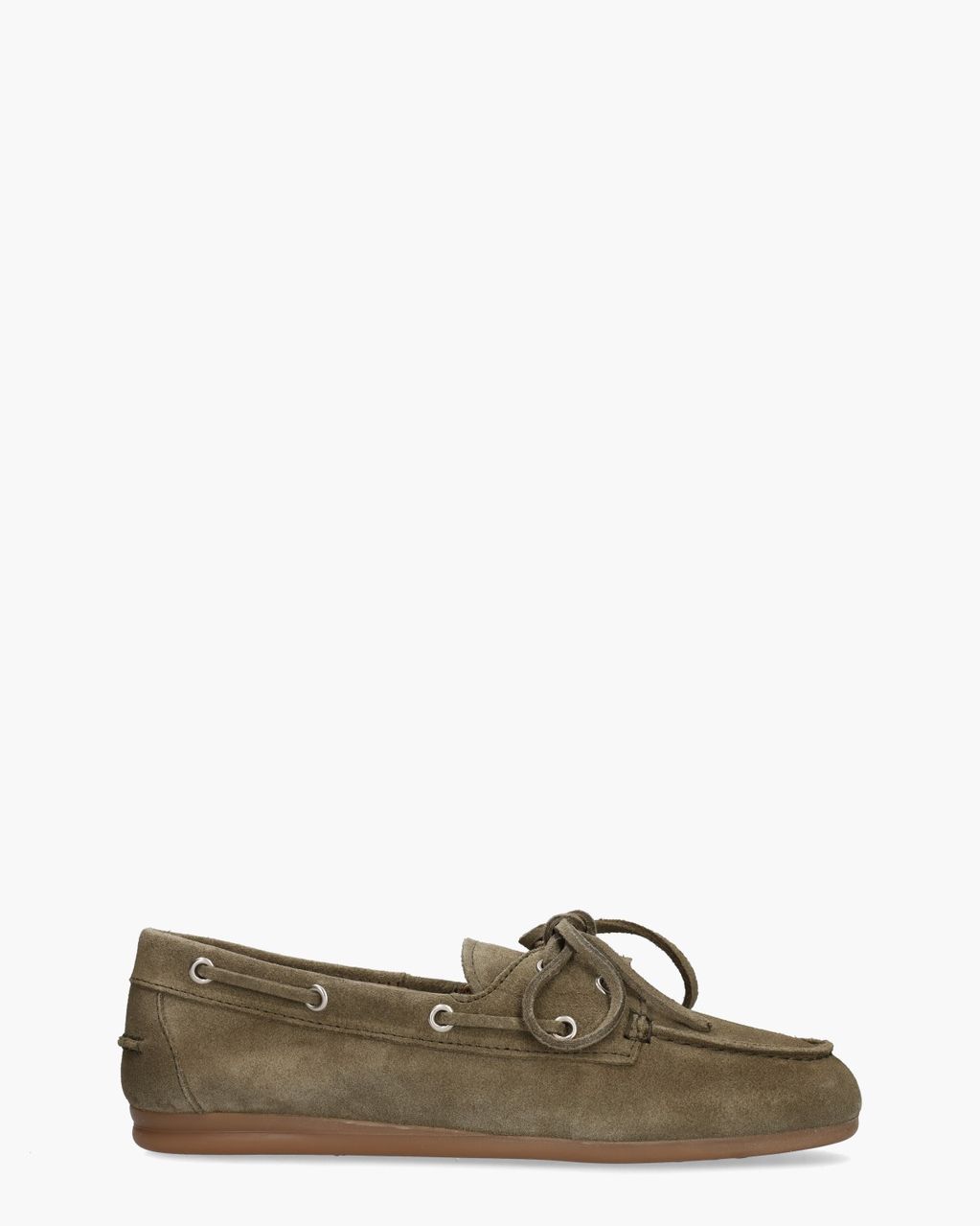 Posa Boat Loafer Brushed Khaki Dames Veterschoenen