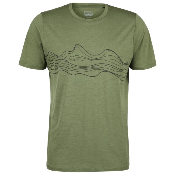 Stoic - Merino155 LaholmSt. Print T-Shirt Lines - Haut en mérinos