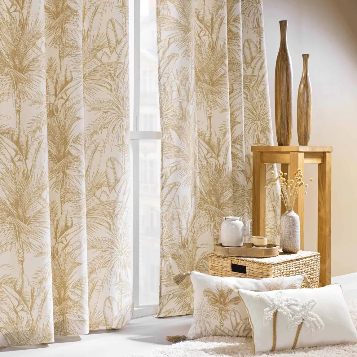 Rideau œillets coton (140 x 240 cm) Dune Beige