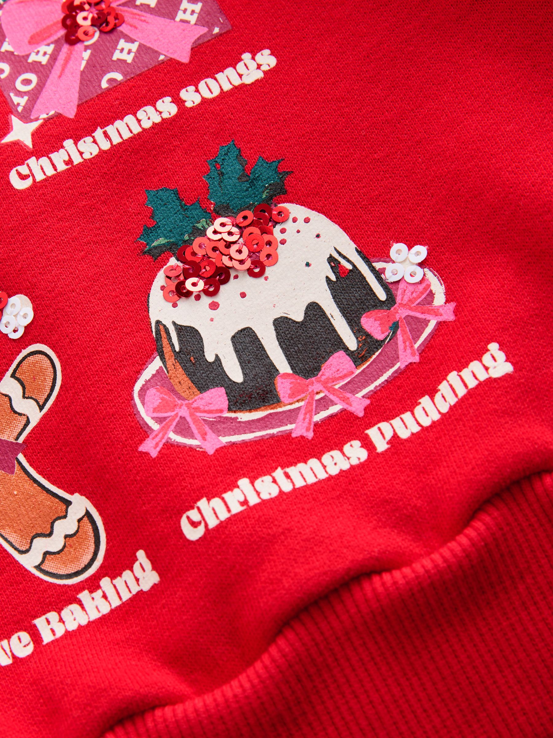 Rood Tis the Season feestelijke iconen - Kersttrui-sweatshirt (3-16jr)
