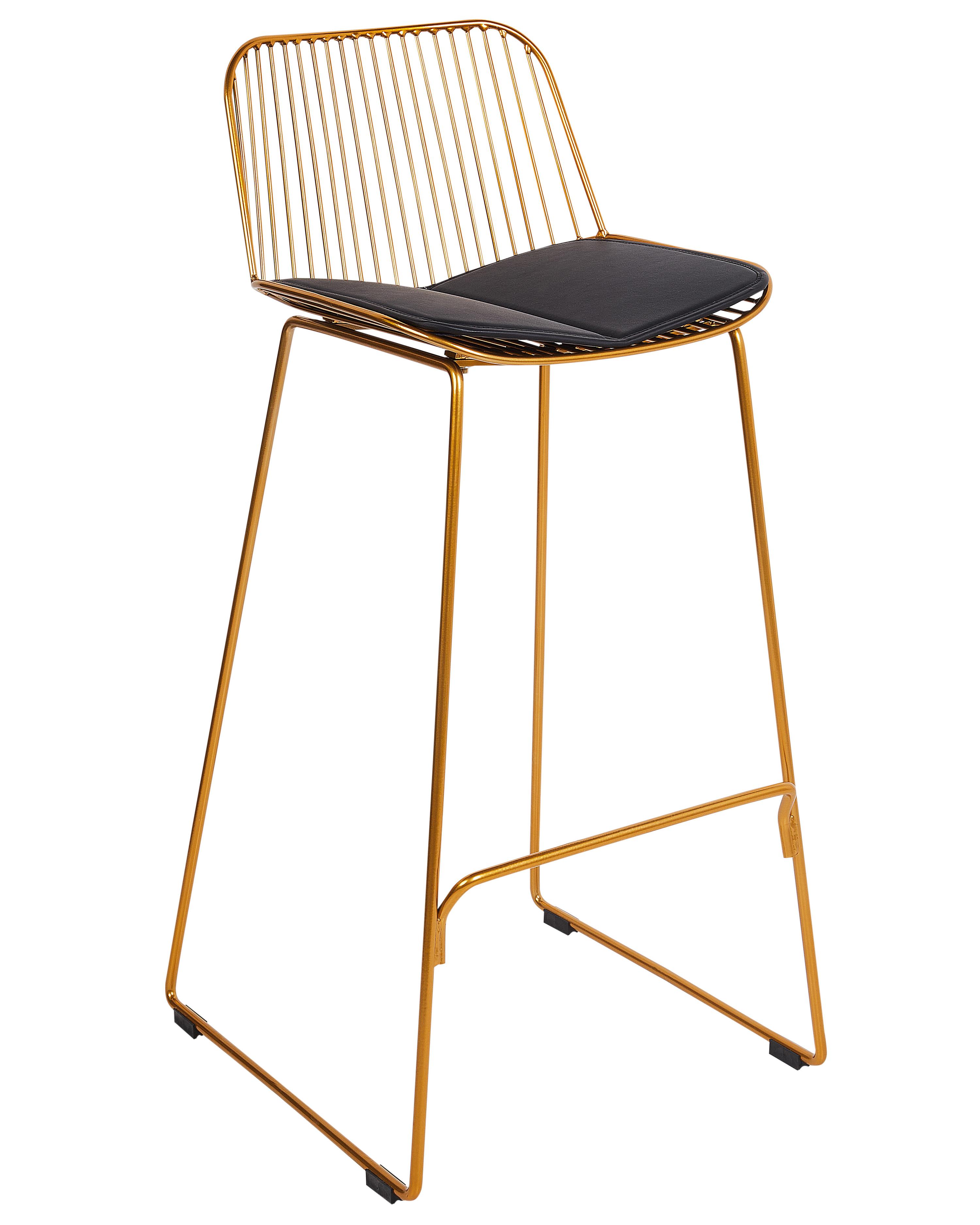 Set van 2 barstoelen PENSACOLA Metaal Goud