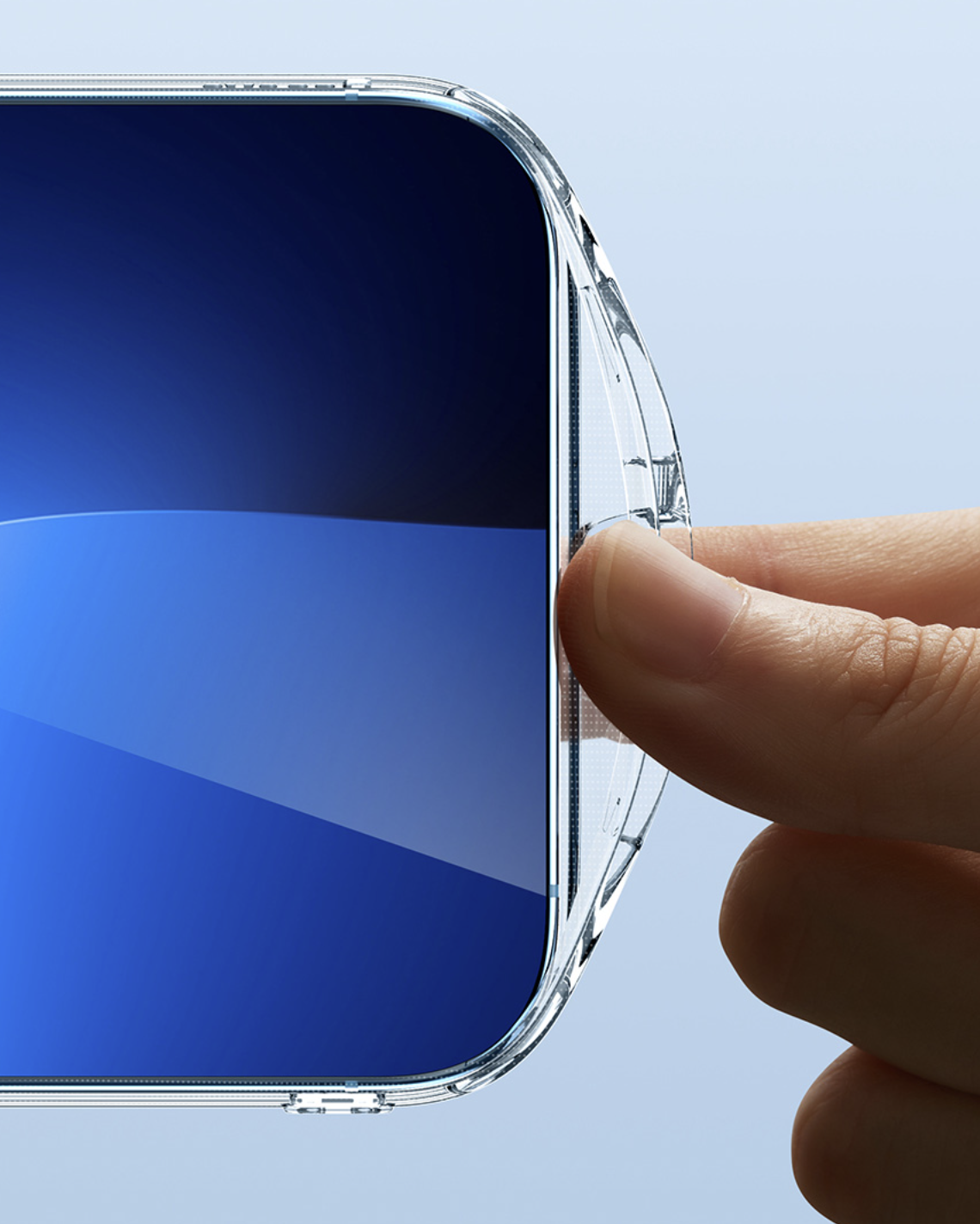 iPhone 14 Pro Max Hülle TPU Bumper Super-Keramikglas mit Kameraschutz   Display Panzerglas - Transparent