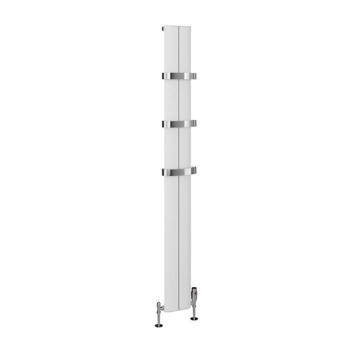 Eastbrook Preston verticale aluminium verwarming 180x18,5cm Mat wit 550 watt