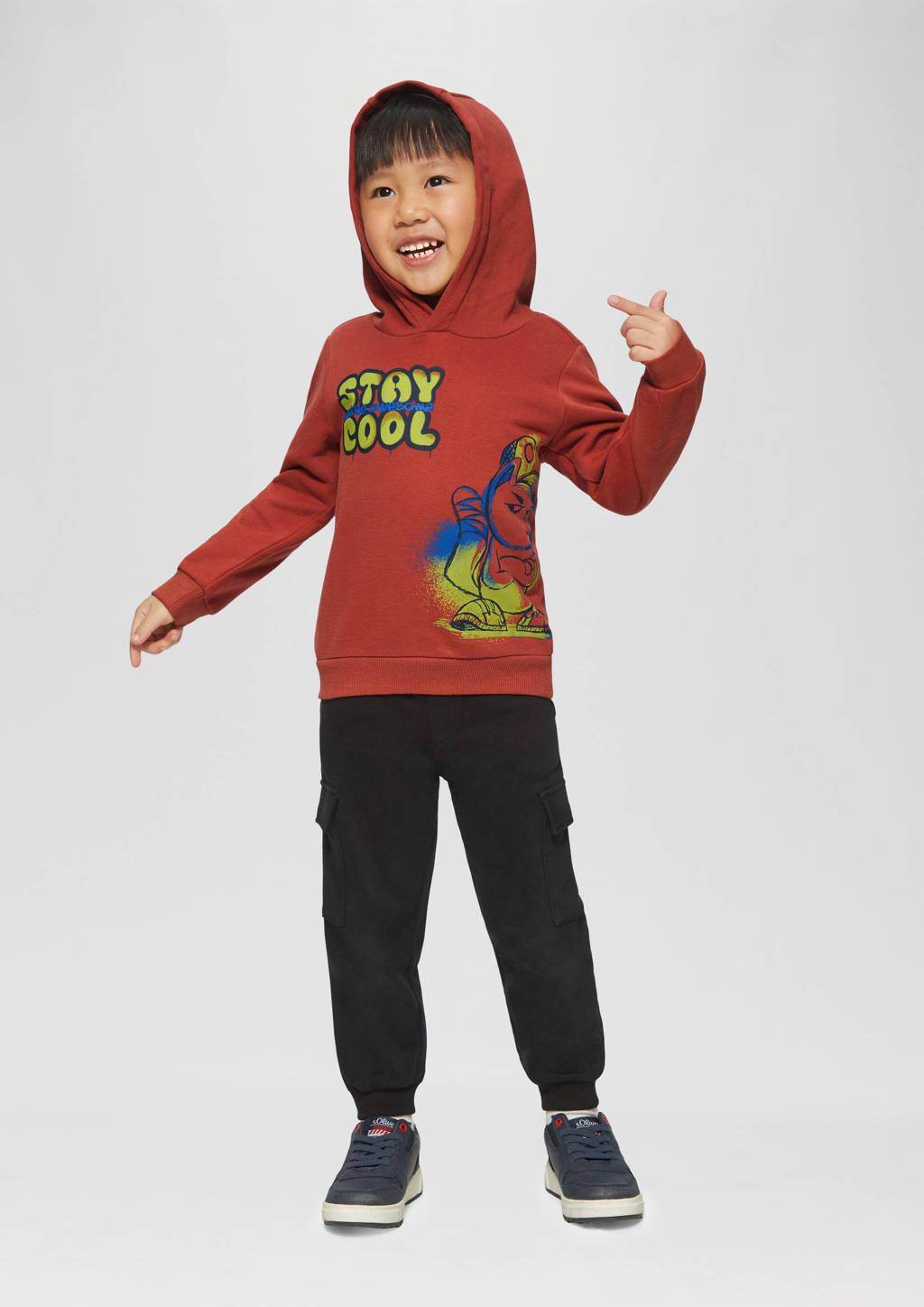 s.Oliver hoodie roodbruin