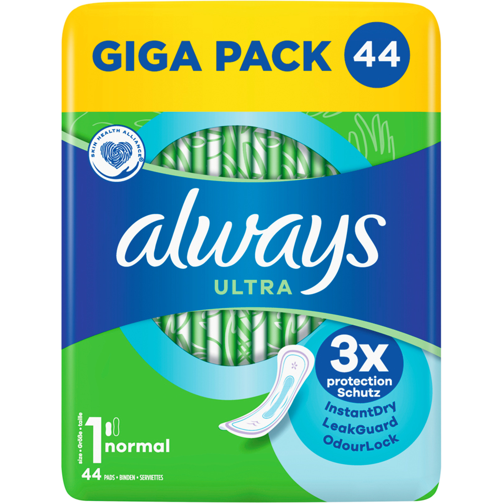Always Ultra Damenbinden Normal Grösse 1 GIGA PACK 44 Stück