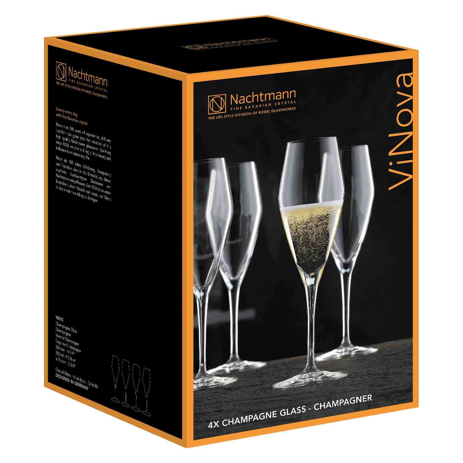 Nachtmann Champagnergläser ViNova 280 ml 4er Set