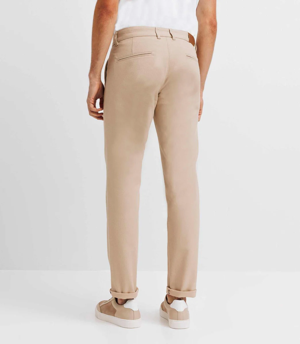 Pantalon armuré beige foncé