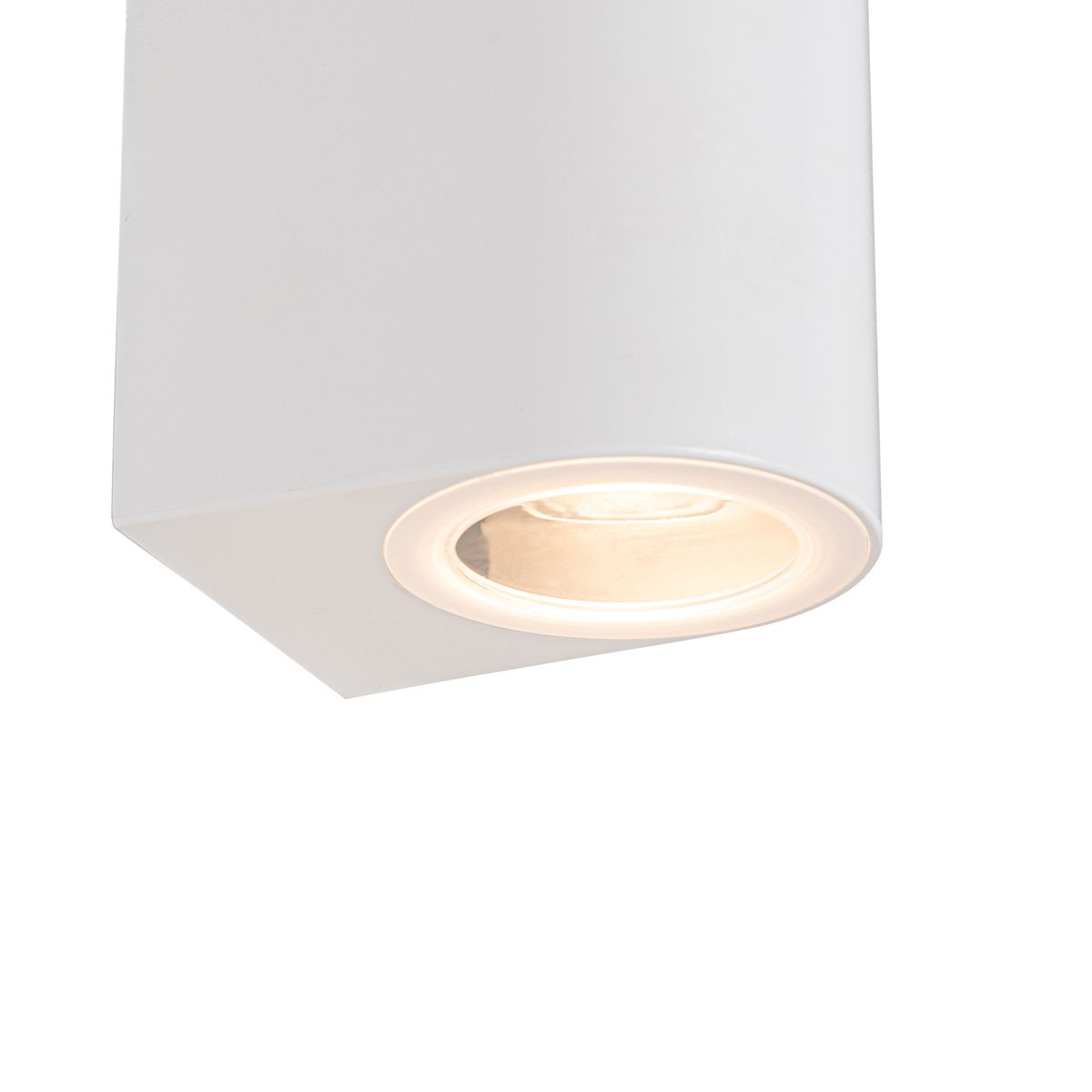 Moderne buiten wandlamp wit kunststof ovaal 2-lichts - Baleno