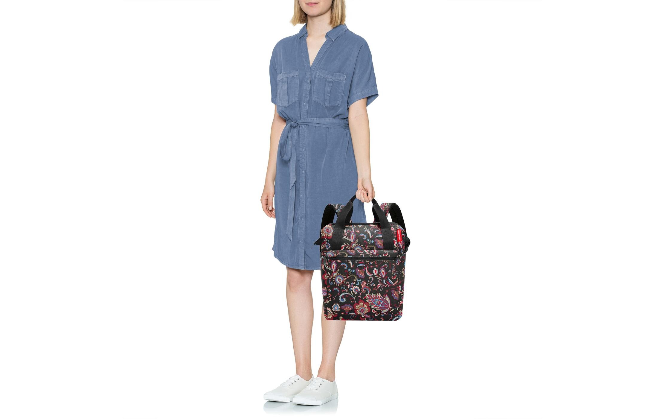 Rucksack Allrounder R Paisley BlackKombination aus Rucksack und Tragetasche