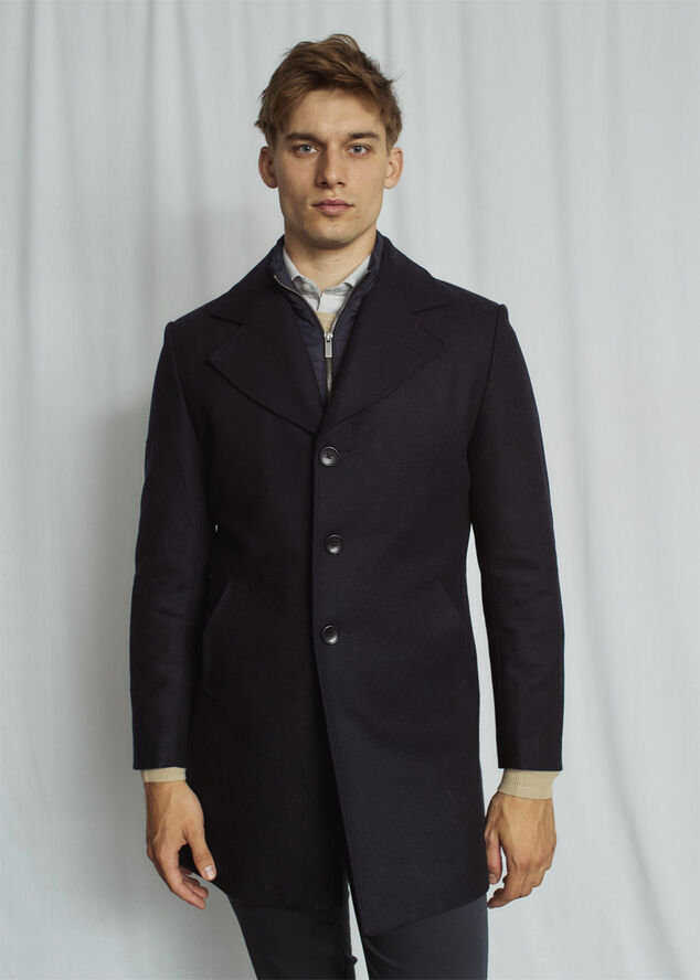 Bruun & Stengade BS Portmore Slim Fit Coat Navy