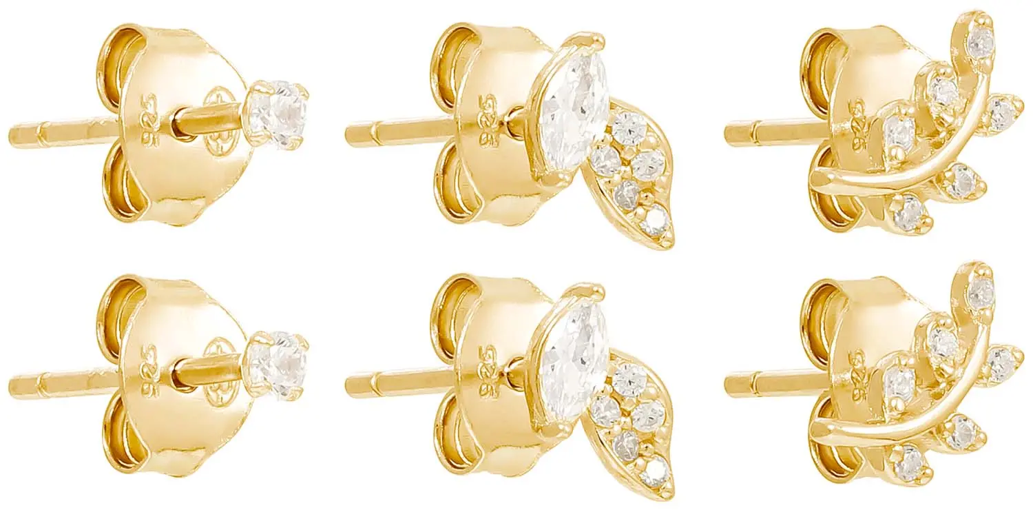 Ohrstecker-Set - Golden Spark