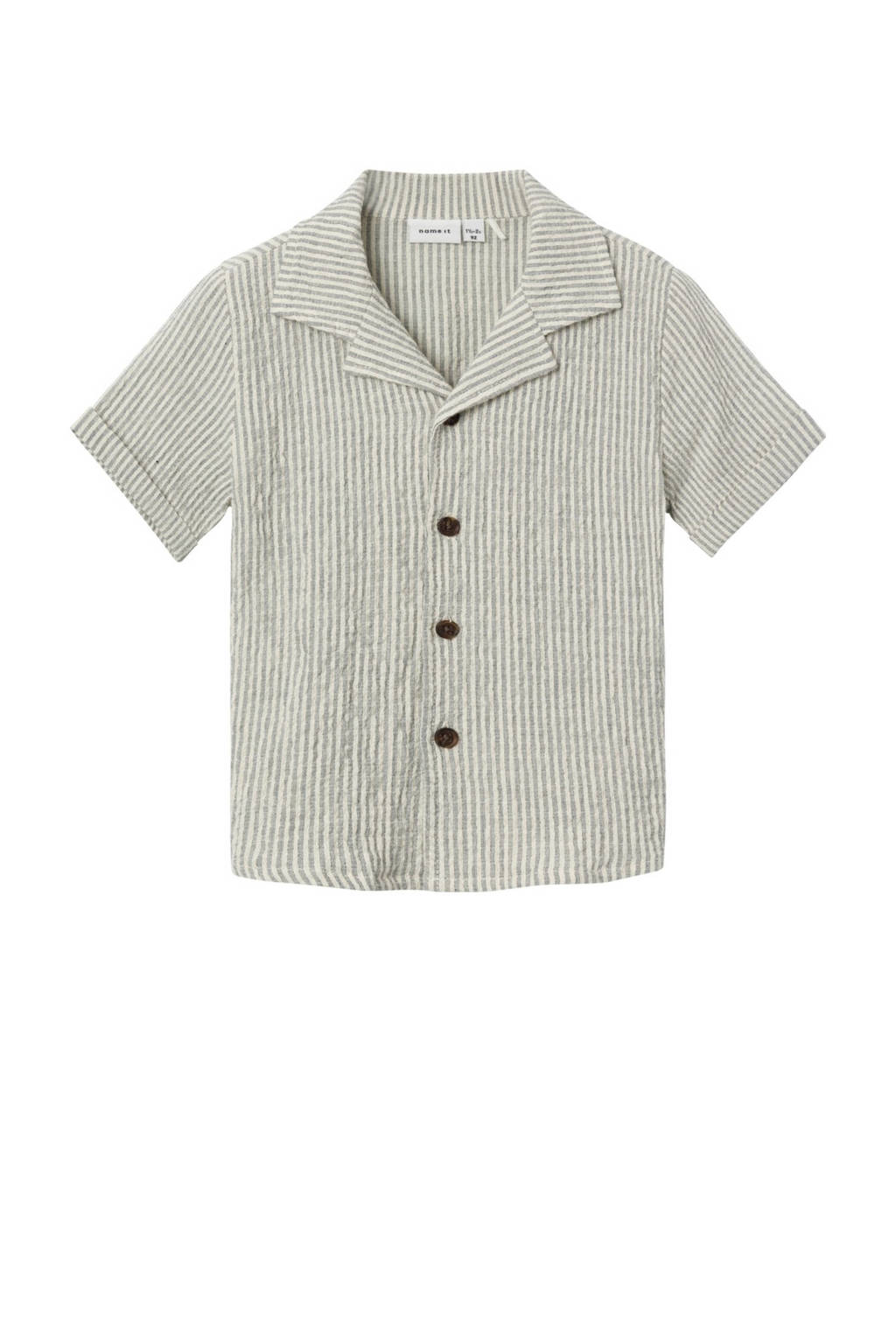 NAME IT baby gestreept overhemd NMMFEDENIS donkerblauw/beige