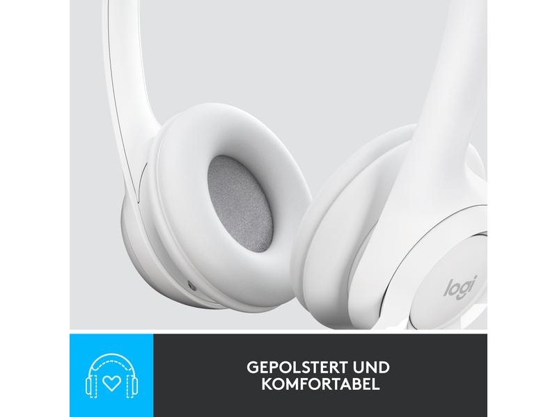 Logitech Headset H390 USB Stereo USB-Computer-Headset mit kristallklarem Audio und praktischen Bedienelementen am Kabel