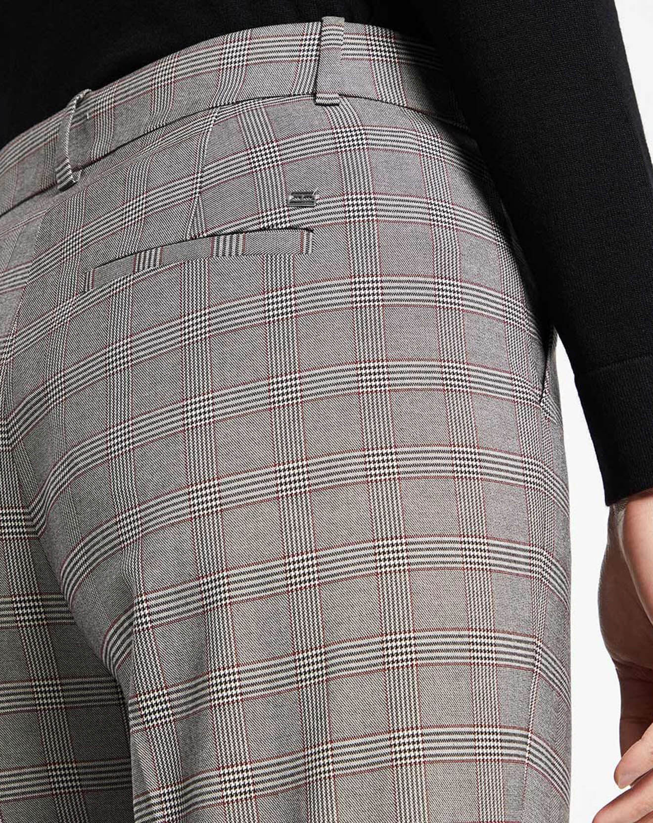 Tommy Hilfiger Pantalon de tailleur Check à carreaux gris