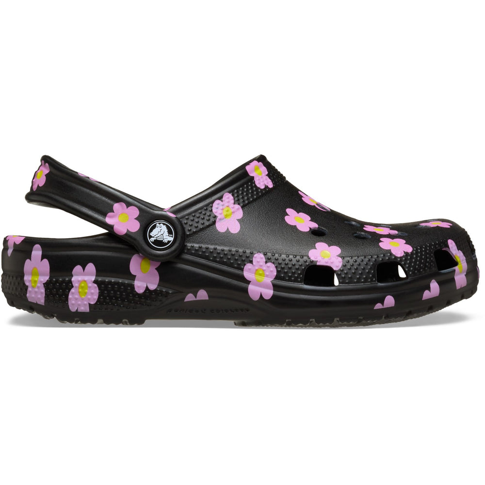 Køb Crocs Black Classic Flower Clog K Blk