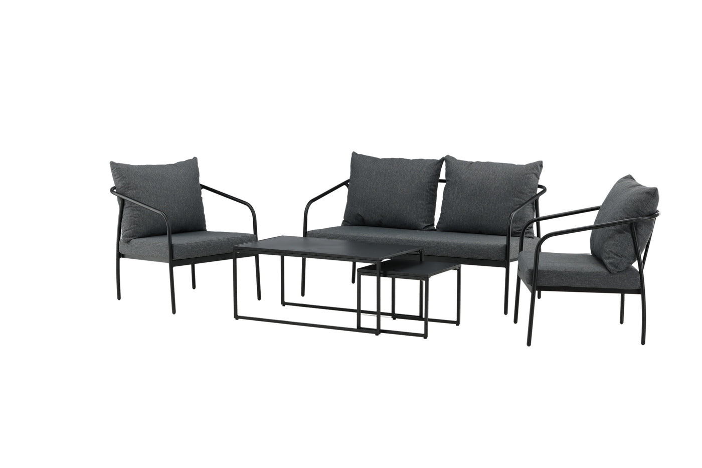 FjÃ´rd - Tuinset Zwart|Grijs - Staal - Sopot