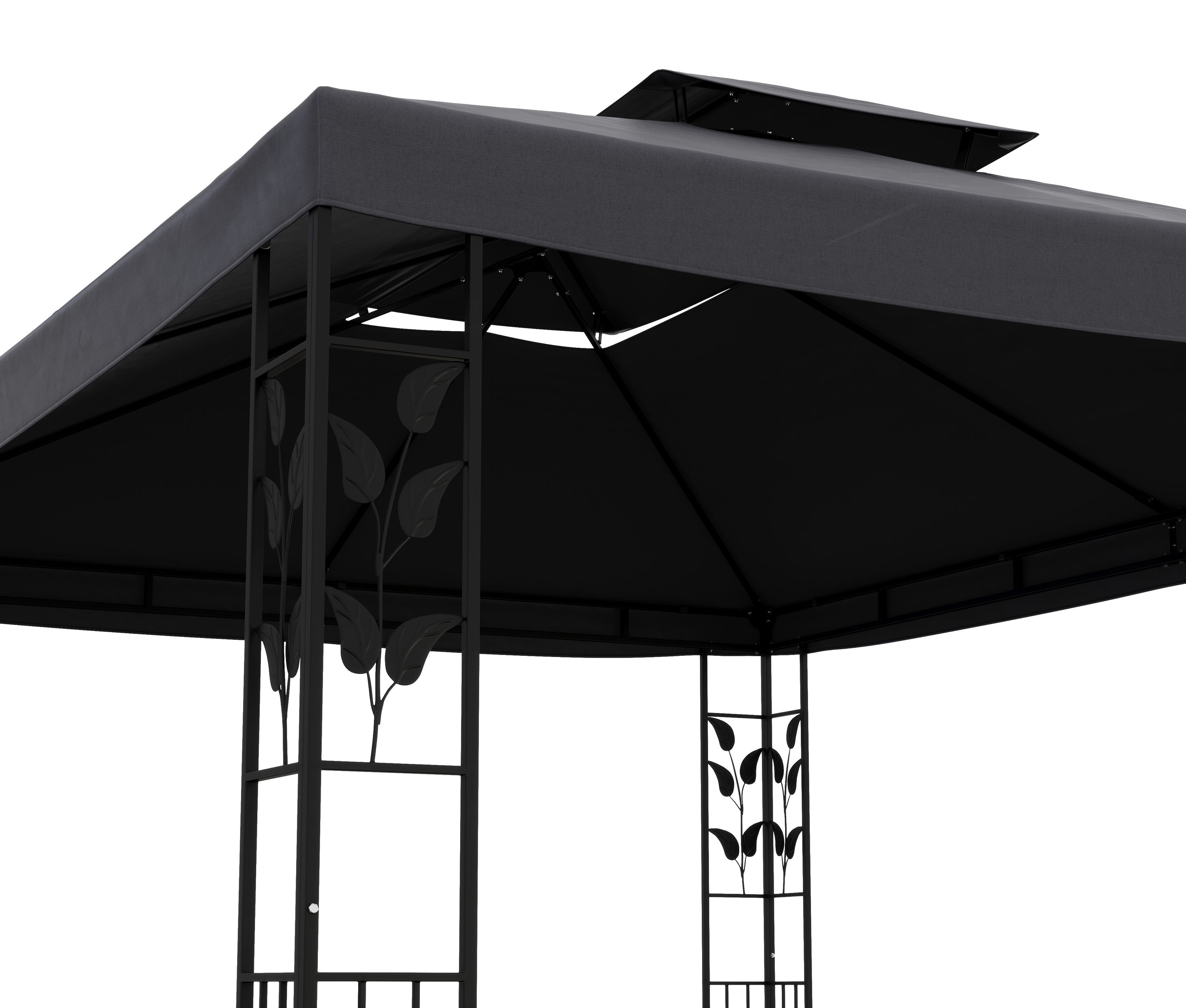 Gartenpavillon ZEN 4 x 3 m anthrazit