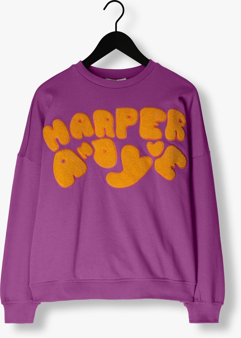 HARPER & YVE paarse harper & yve sweater logo-sw