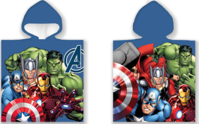 Avengers Håndklæde Poncho Til Børn - Marvel - 50X100 CM