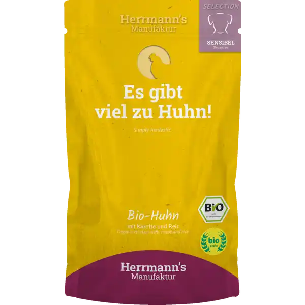 Bio Nassfutter Selection Sensible Huhn mit Karotte und Reis