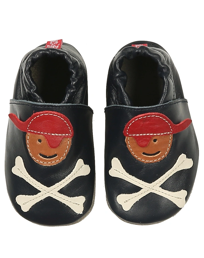 Krabbelschuhe PIRAT in dunkelblau
