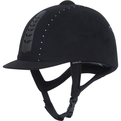 Capacete de equitação Pro Diamante para adultos, unissex, preto