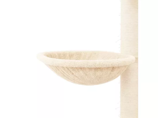 Arbre à chat avec griffoirs en sisal Crème 94 cm