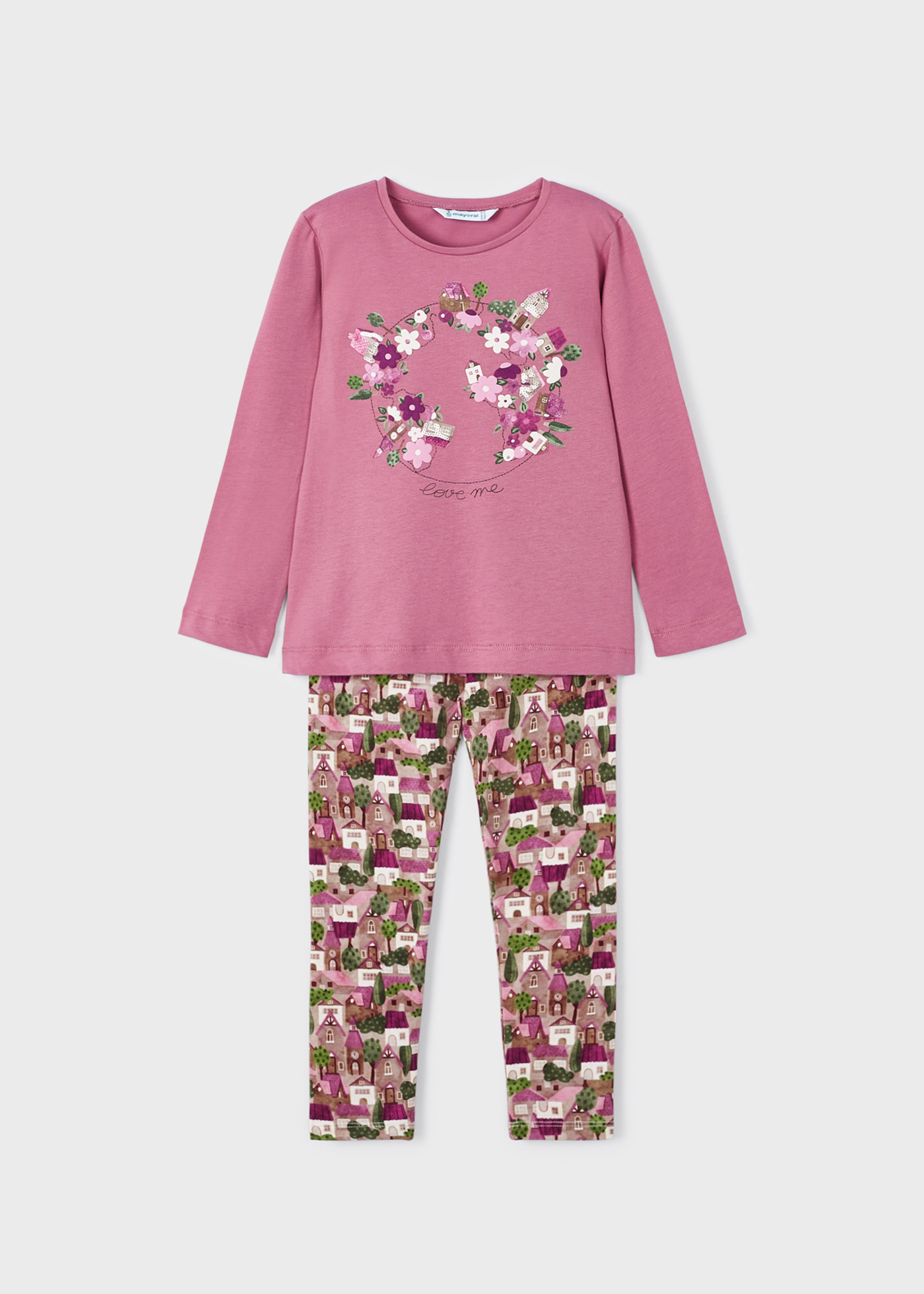 Conjunto de algodão de alta qualidade com duas peças para meninas.