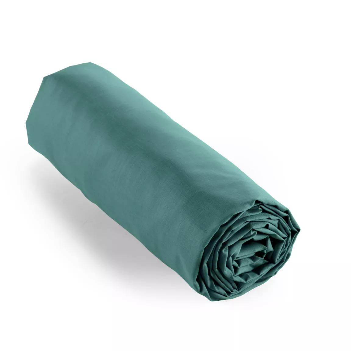 Drap housse percale de coton (90 x 190 cm) Cali Bleu canard
