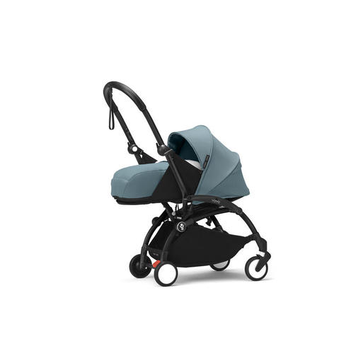 Poussette YOYO 3 Pack 0+ et 6+ Aqua / Cadre Noir - STOKKE