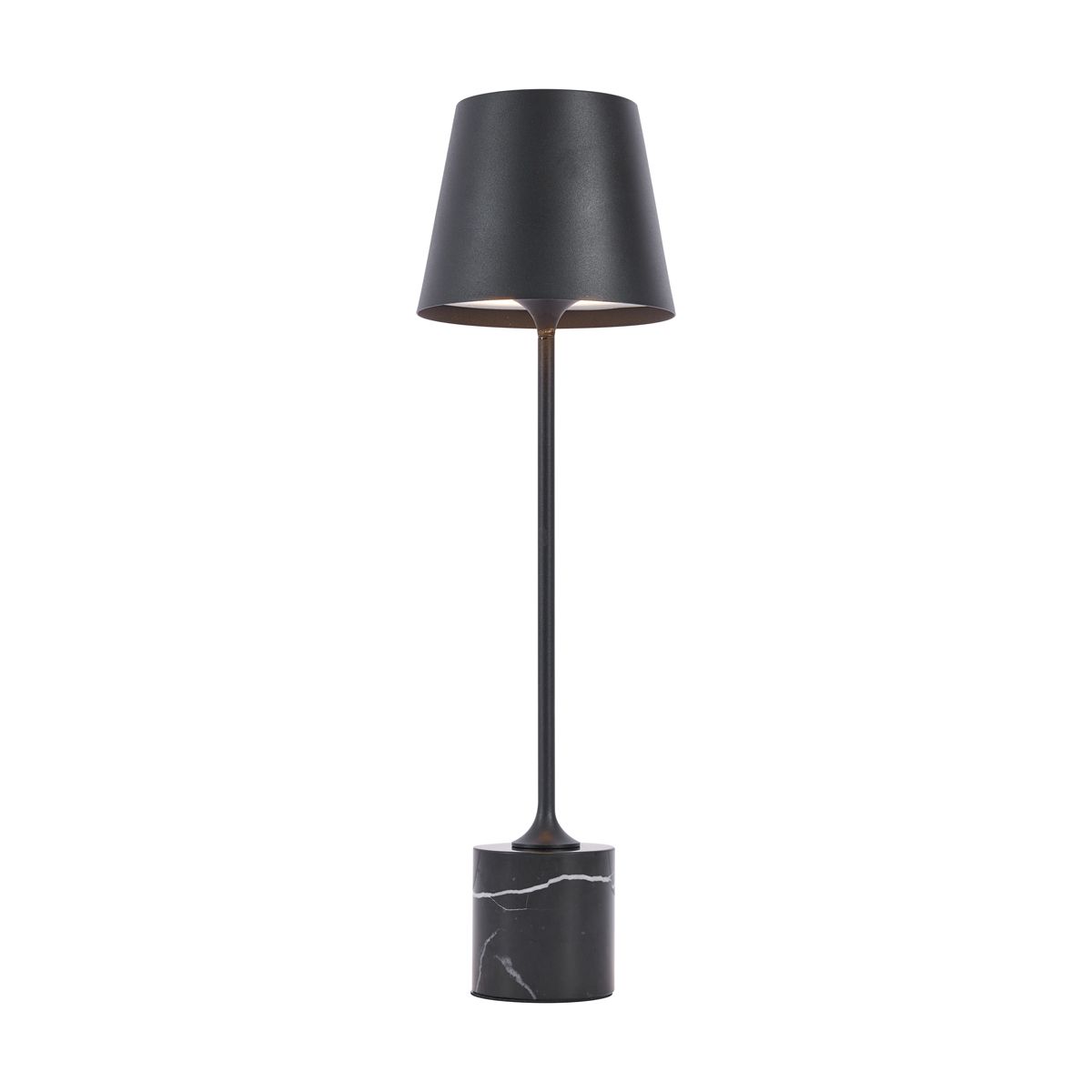 Moderne tafellamp zwart 37cm incl. LED dimbaar IP54 oplaadbaar - Topi