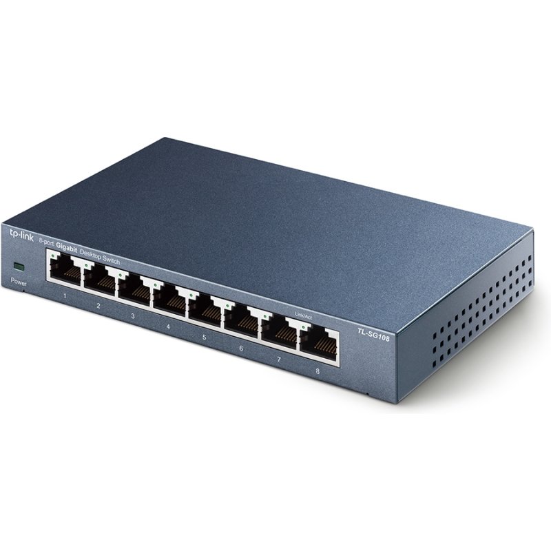 TP-Link TL-SG108 Non-géré Gigabit Ethernet (10/100/1000) Noir