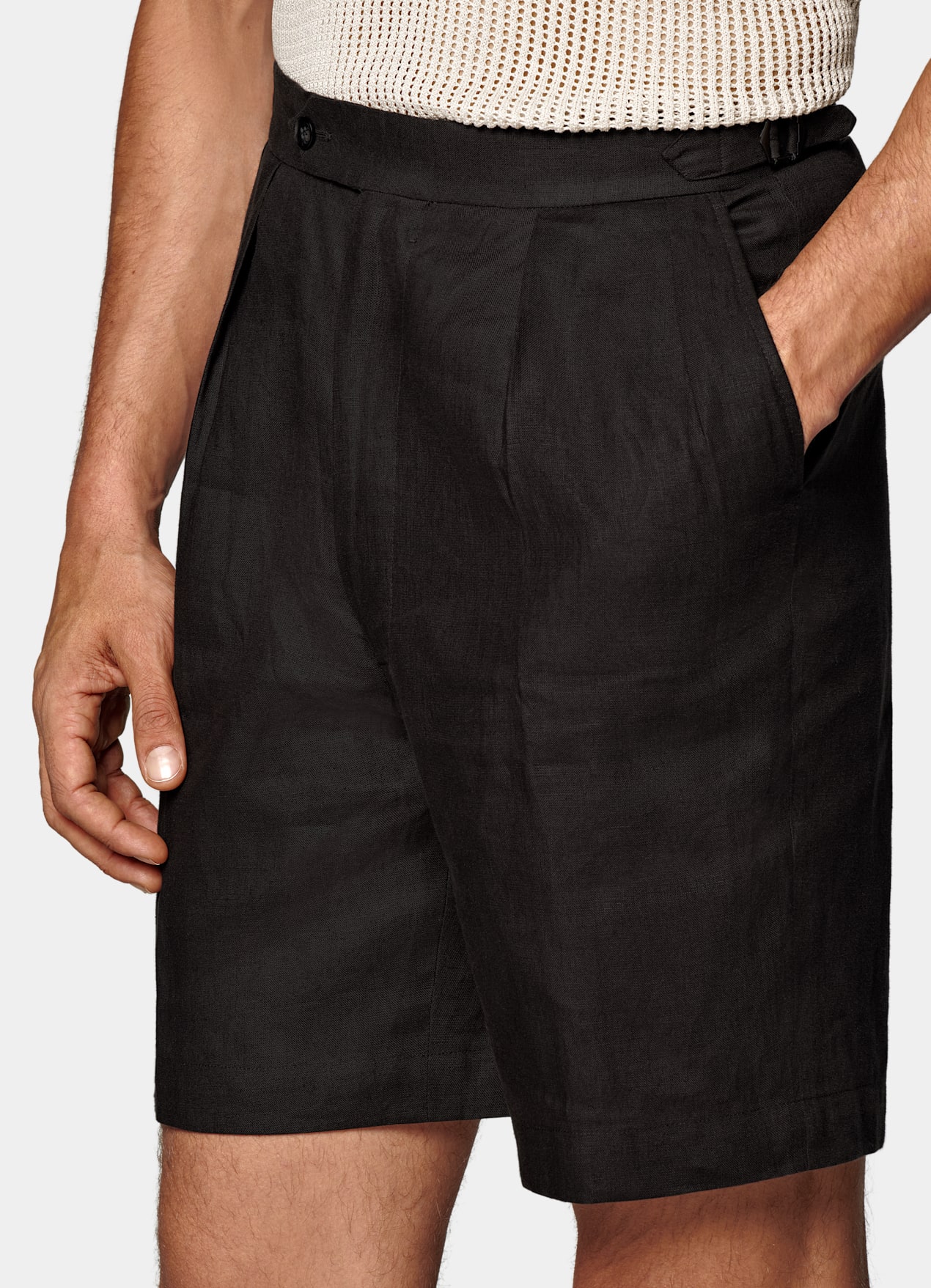 Short Straight Leg marron foncé