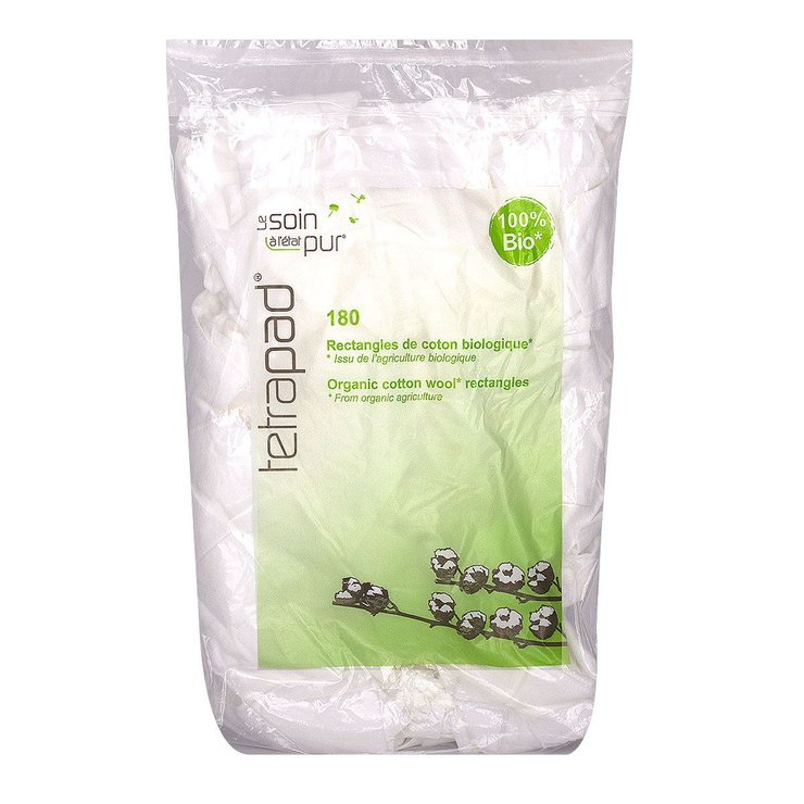 Tetrapad 180 rectangles de coton bio