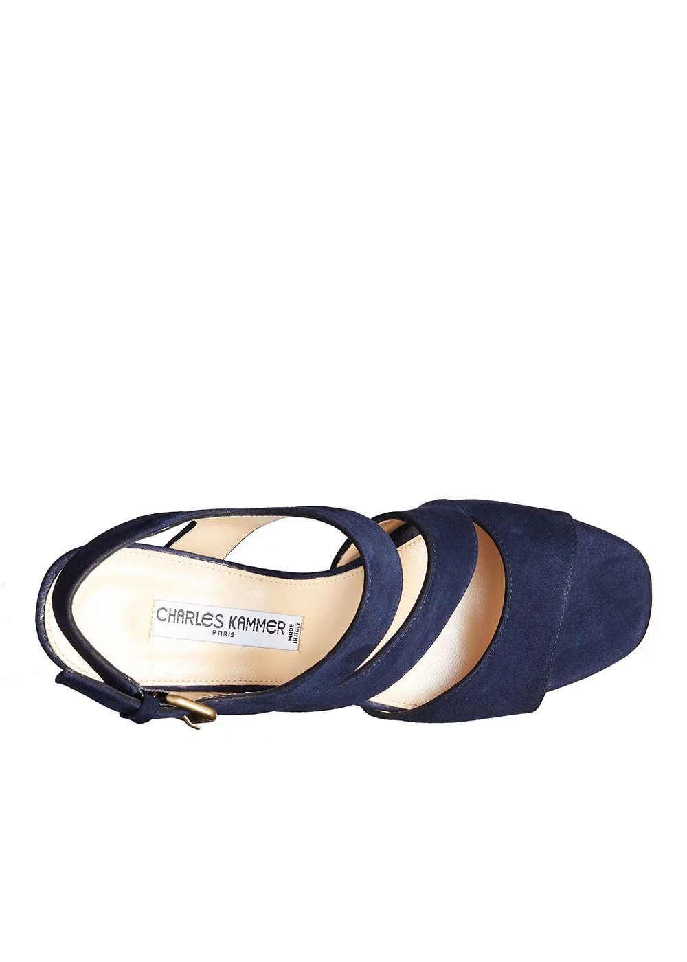 SANDALE LASSON VELOURS MARINE
